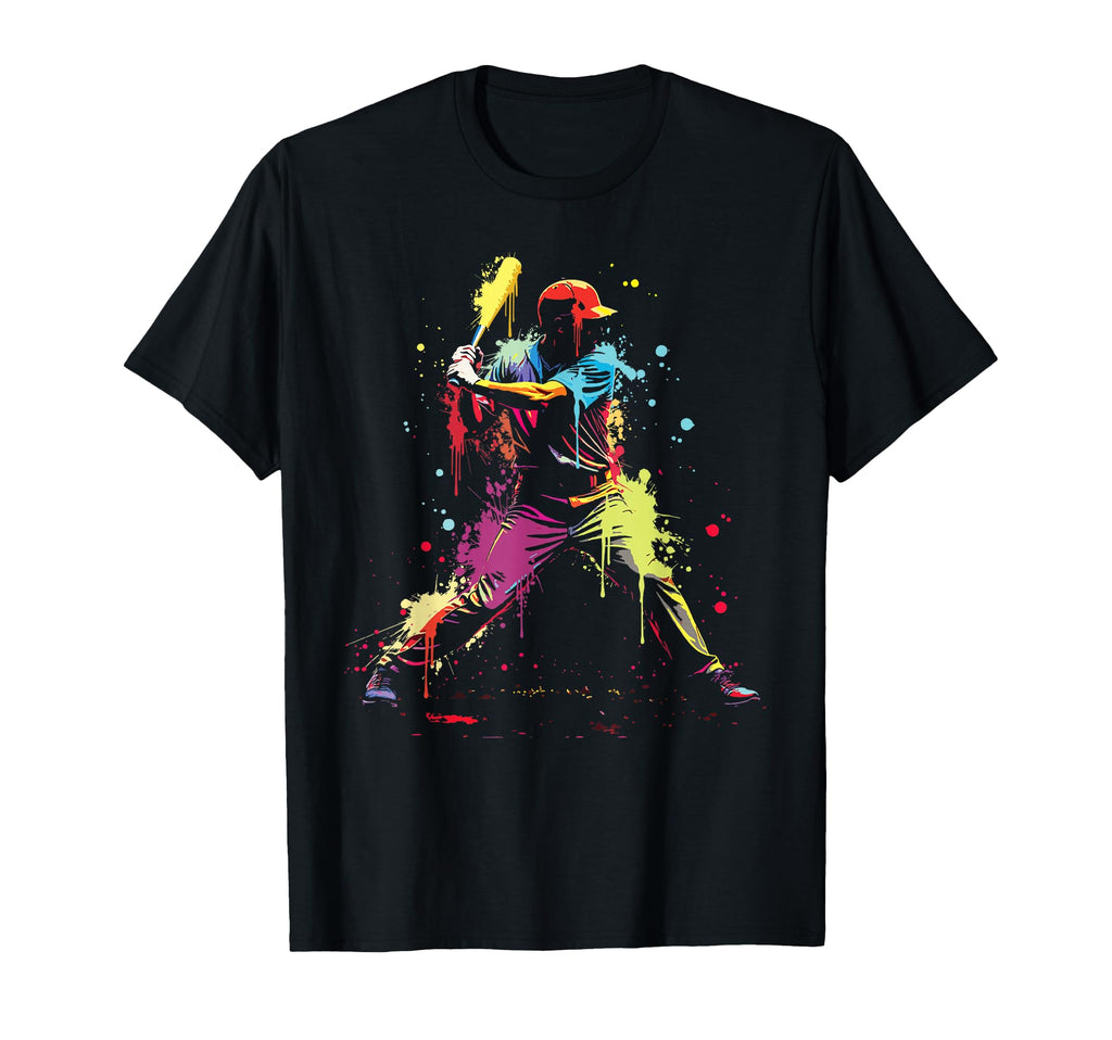 Baseball Player Drip Ice Cream T-Shirt - Fun Novelty Design for Adults - T-Shirt, Sweatshirt, Hoodie