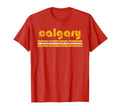 Calgary Canada Three Stripe Weathered T-Shirt - Custom Art Print for Adults - T-Shirt, Sweatshirt, Hoodie