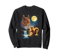 Squirrel Howling To Moon Meme Funny Sweatshirt - Minimalist Print Unisex - T-Shirt, Sweatshirt, Hoodie