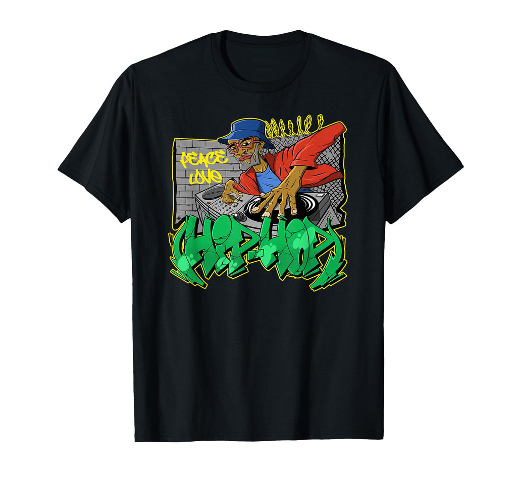 Peace Love Hip Hop Old School 90 Graffiti T-Shirt - Trendy Graphic Unisex - T-Shirt, Sweatshirt, Hoodie