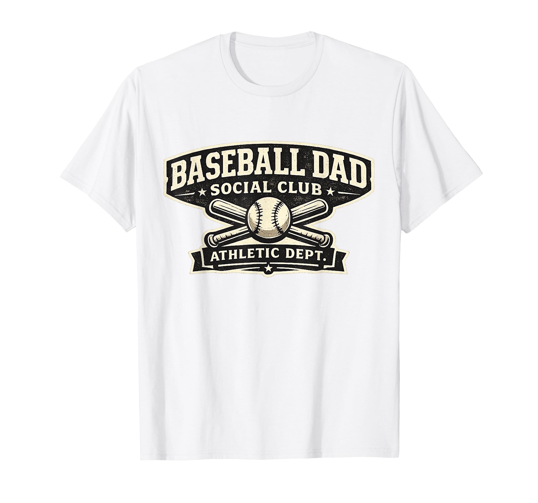 Baseball Dad Social Club Varsity Sports T-Shirt - Custom Art Print Unisex - T-Shirt, Sweatshirt, Hoodie