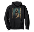 Mary Jesus Distressed 90S Goth Grunge Hoodie - Novelty Apparel Men Women - T-Shirt, Sweatshirt, Hoodie