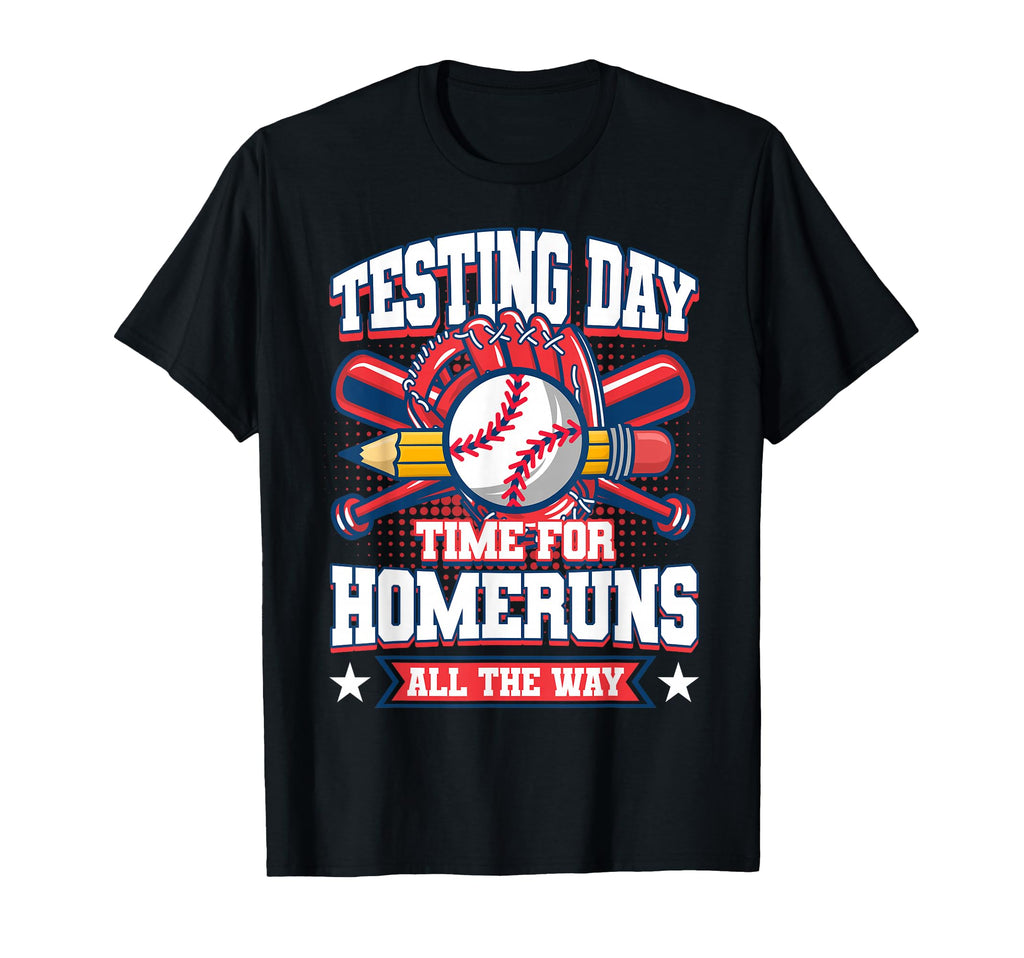 Testing Day Teacher Baseball Bat T-Shirt - Graphic Print for Adults - T-Shirt, Sweatshirt, Hoodie