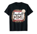 Baseball Mimi Leopard Baseball Mom T-Shirt - Aesthetic Graphic for Adults - T-Shirt, Sweatshirt, Hoodie