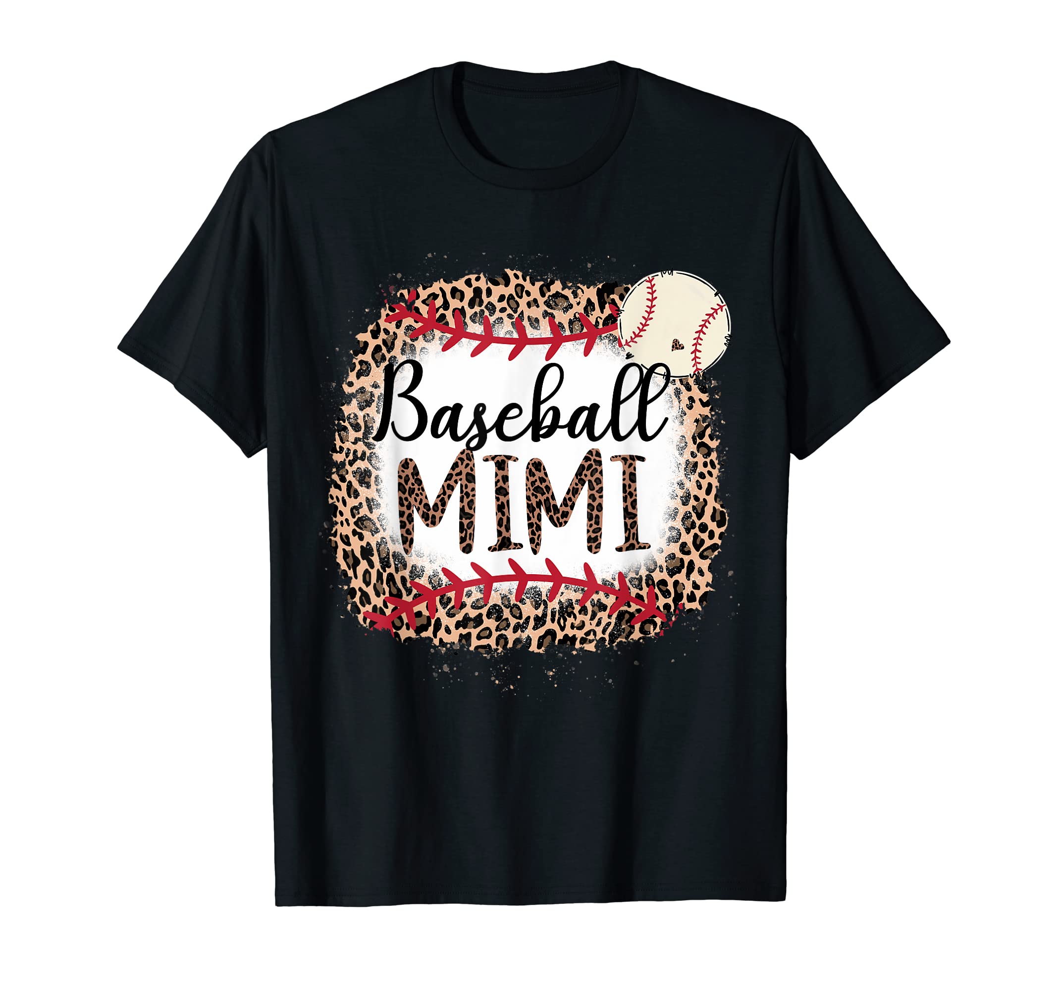 Baseball Mimi Leopard Baseball Mom T-Shirt - Aesthetic Graphic for Adults - T-Shirt, Sweatshirt, Hoodie