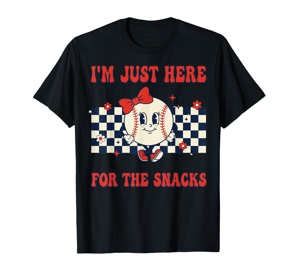 Baseball Sister Im Just Here Snacks T-Shirt - Graphic Print for Adults - T-Shirt, Sweatshirt, Hoodie