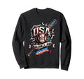 Usa American Baseball Dad Baseball Sweatshirt - Custom Art Print Men Women - T-Shirt, Sweatshirt, Hoodie