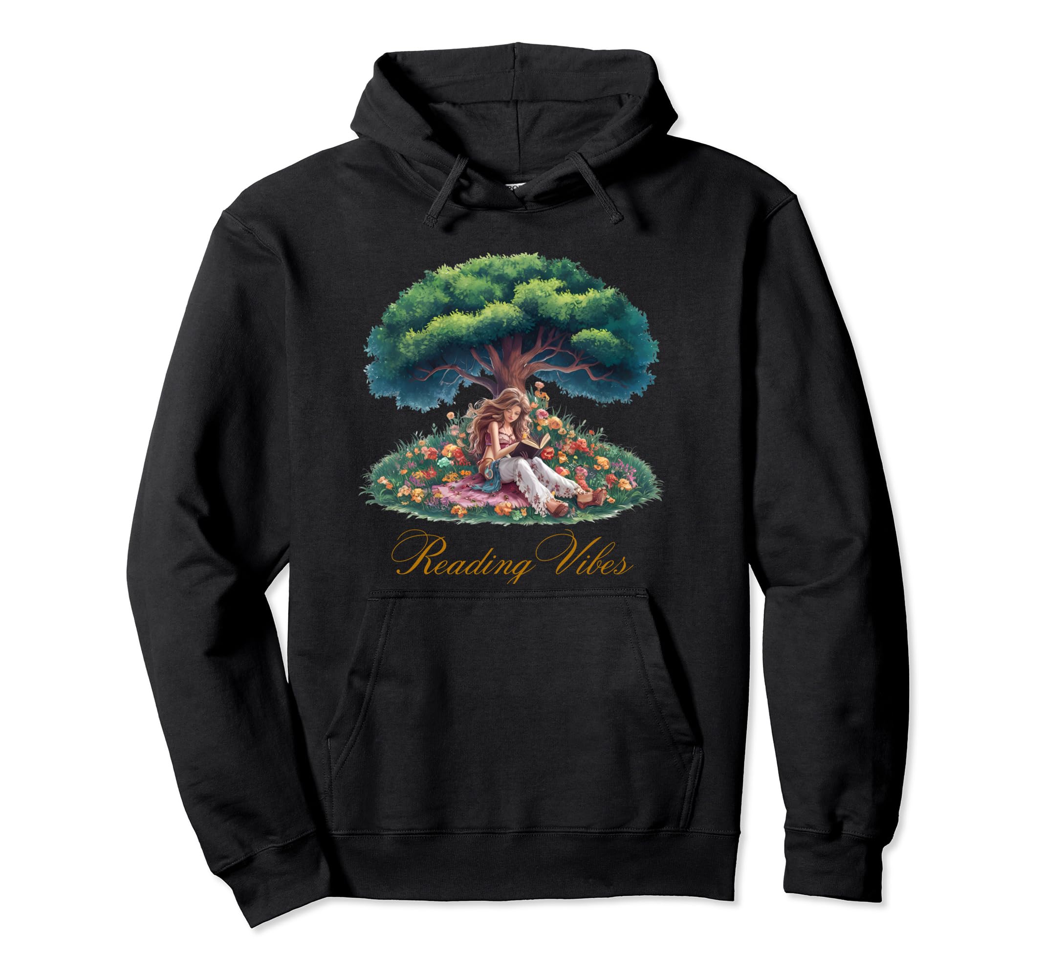 Boho Reading Vibes Hoodie - Graphic Print Men Women - T-Shirt, Sweatshirt, Hoodie