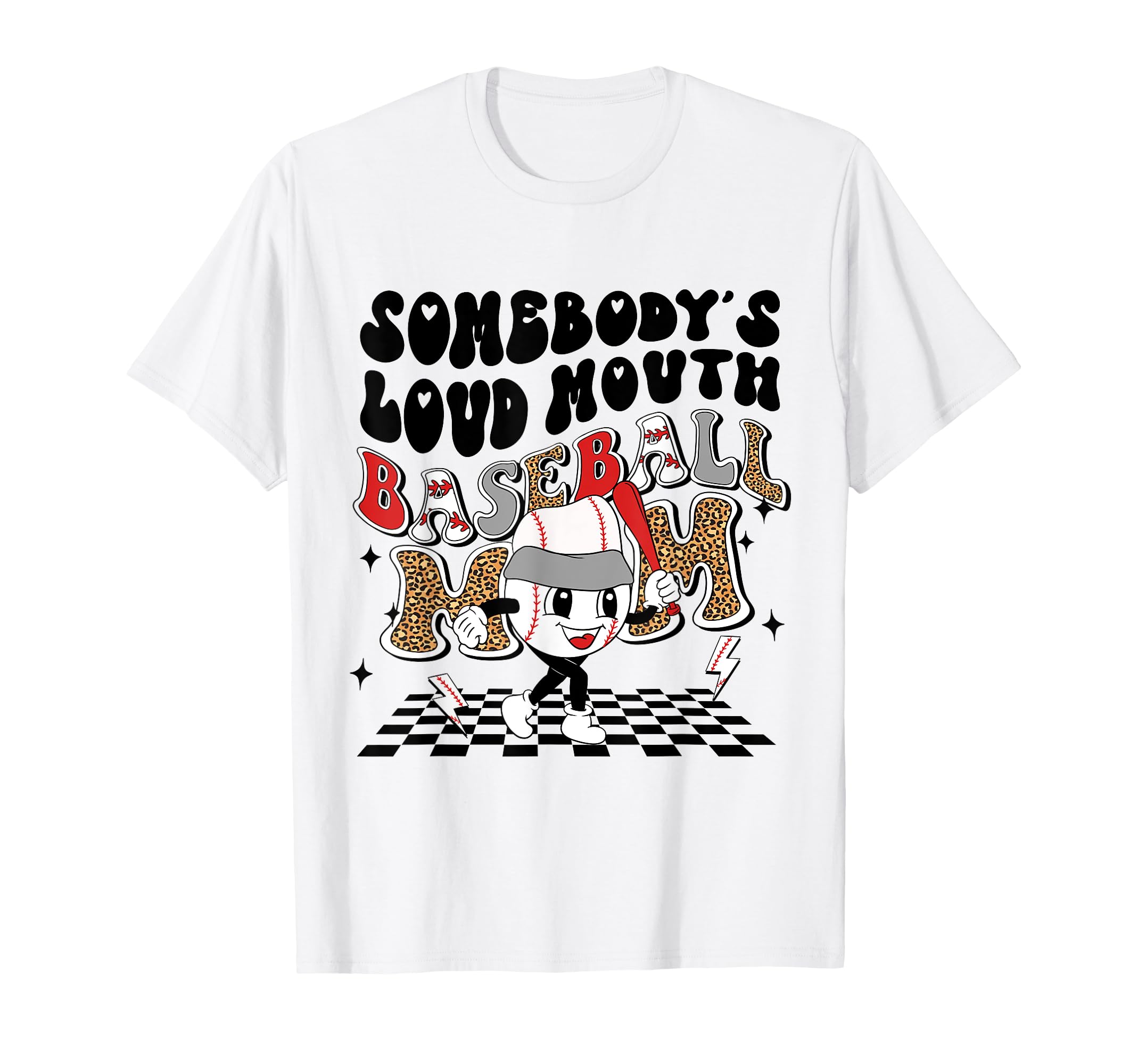Somebodys Loud Mouth Baseball Mom Mama T-Shirt - Unique Graphic Men Women - T-Shirt, Sweatshirt, Hoodie