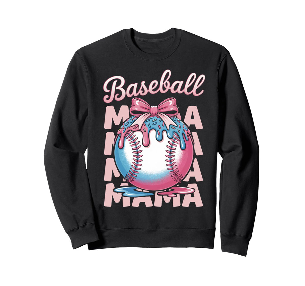 Baseball Mama Coquette Ribbon Ice Sweatshirt - Streetwear Style for Adults - T-Shirt, Sweatshirt, Hoodie