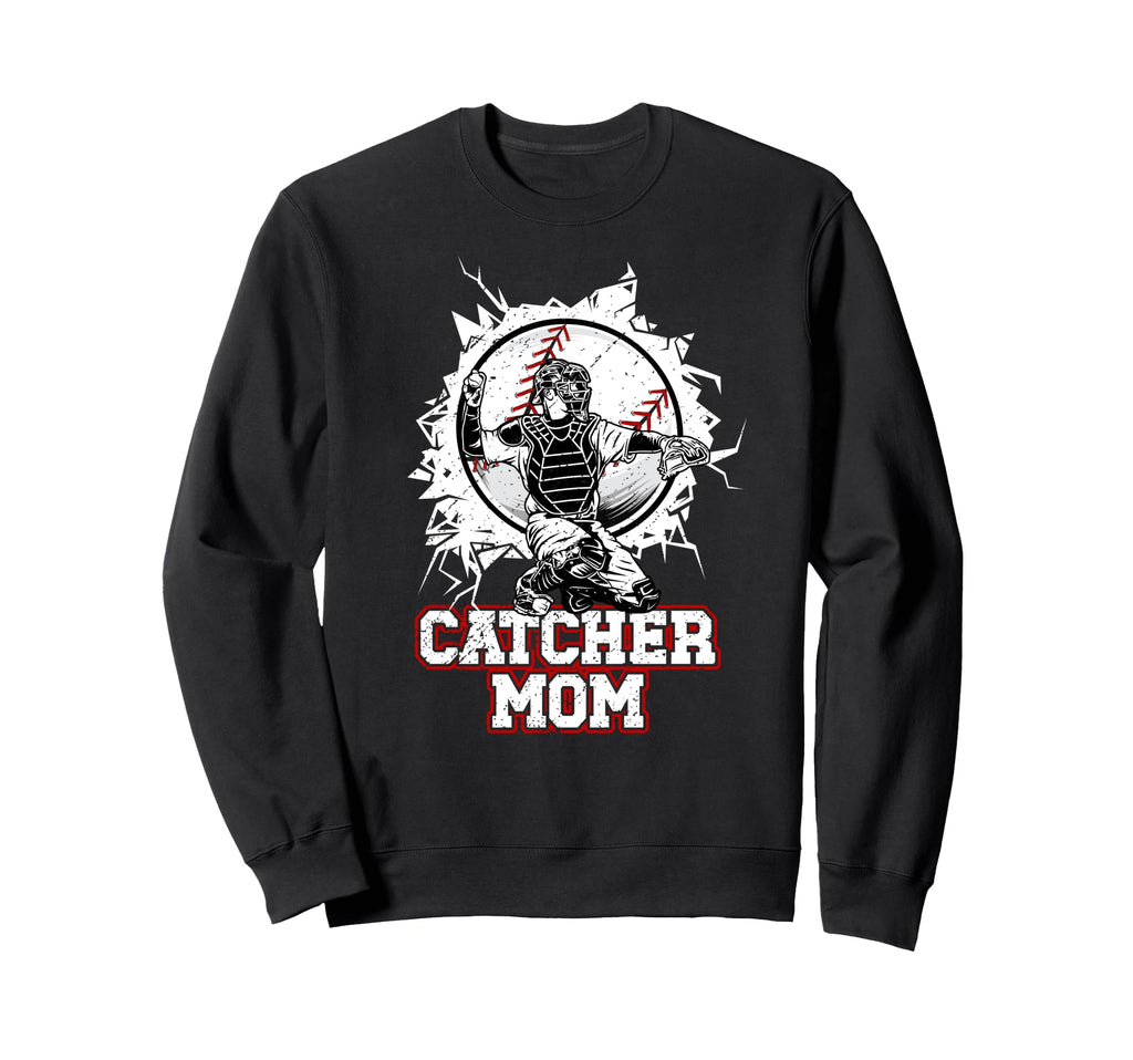 Baseball Catcher Mom Baseball Sweatshirt - Casual Everyday Wear for Adults - T-Shirt, Sweatshirt, Hoodie