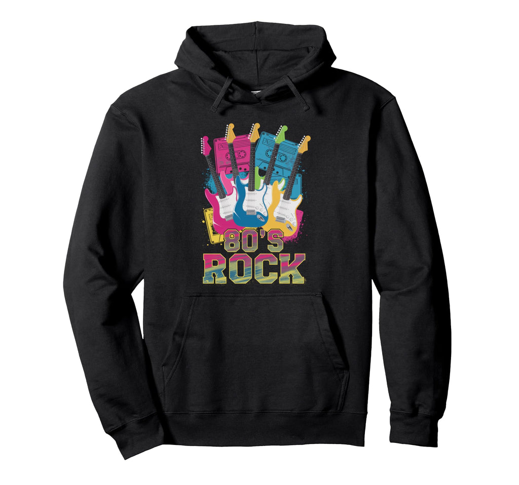 80S Rock 80S Party Rock Band Guitar Hoodie - Streetwear Style for Adults - T-Shirt, Sweatshirt, Hoodie
