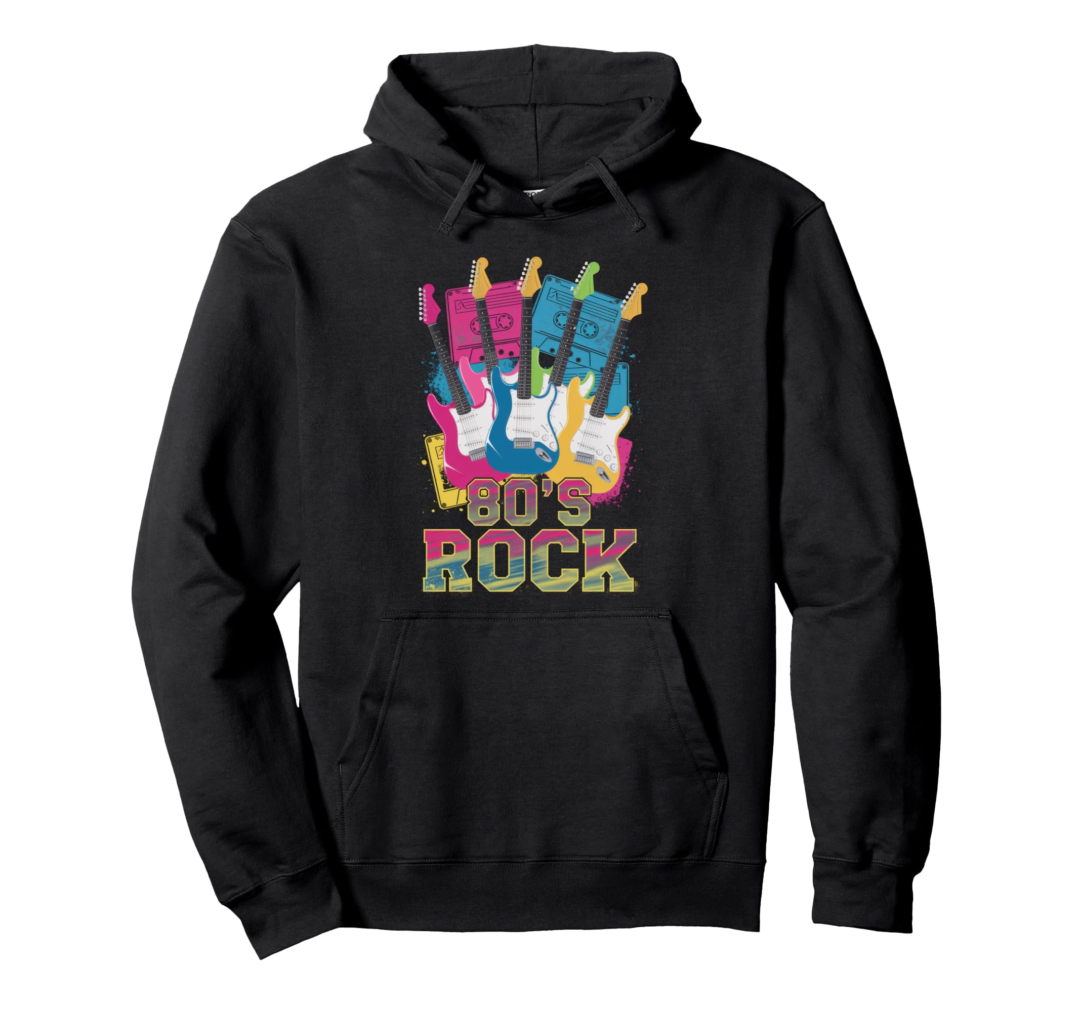 80S Rock 80S Party Rock Band Guitar Hoodie - Streetwear Style for Adults - T-Shirt, Sweatshirt, Hoodie