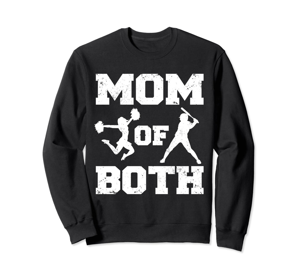 Mom Both Funny Baseball Cheer Mom Sweatshirt - Novelty Apparel for Adults - T-Shirt, Sweatshirt, Hoodie