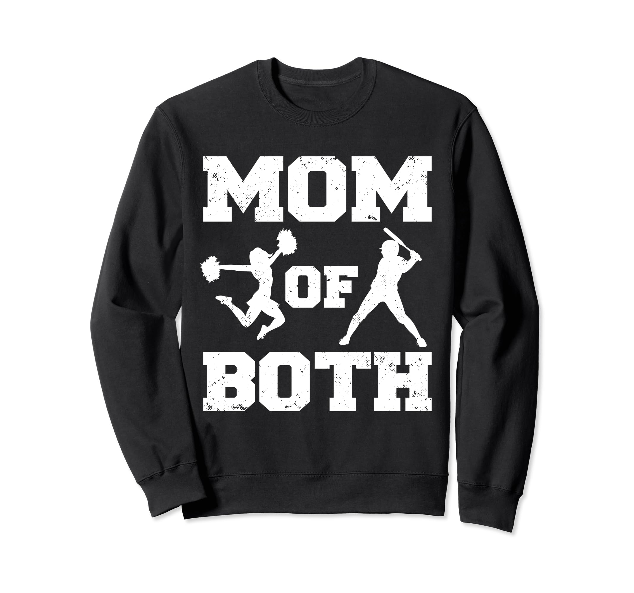 Mom Both Funny Baseball Cheer Mom Sweatshirt - Novelty Apparel for Adults - T-Shirt, Sweatshirt, Hoodie