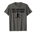 Your Girlfriend Likes My Swing T-Shirt - Minimalist Print for Adults - T-Shirt, Sweatshirt, Hoodie