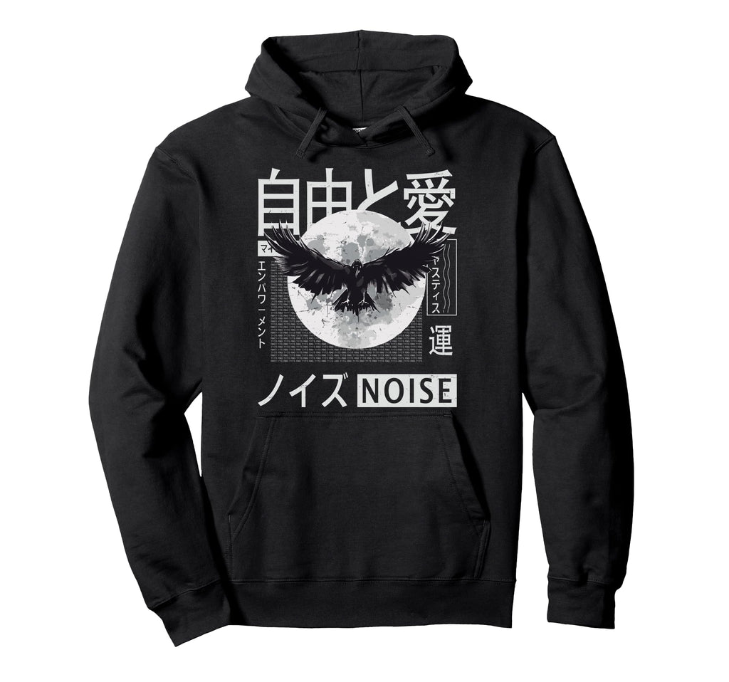 Vaporwave Aesthetic Japanese Korean Moon Hoodie - Novelty Apparel Unisex - T-Shirt, Sweatshirt, Hoodie