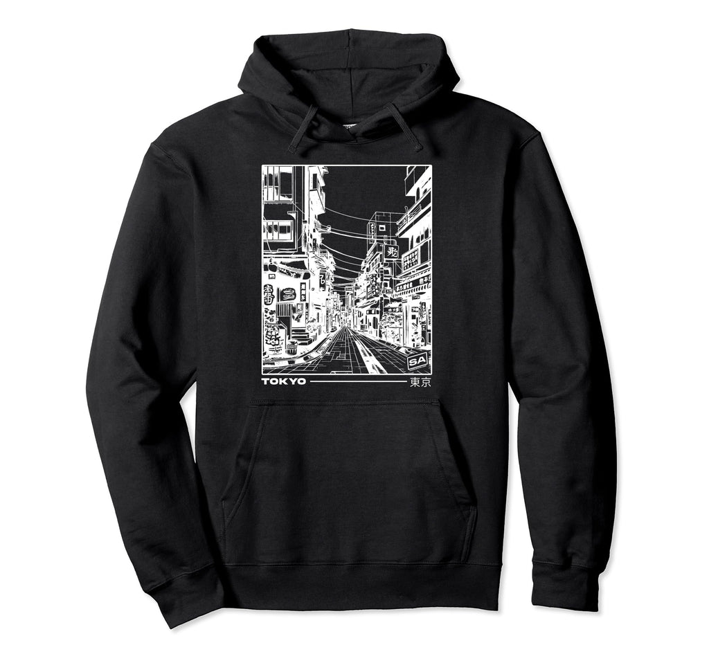 Japan Streets 90S Tokyo Japanese Lofi Hoodie - Custom Art Print Men Women - T-Shirt, Sweatshirt, Hoodie