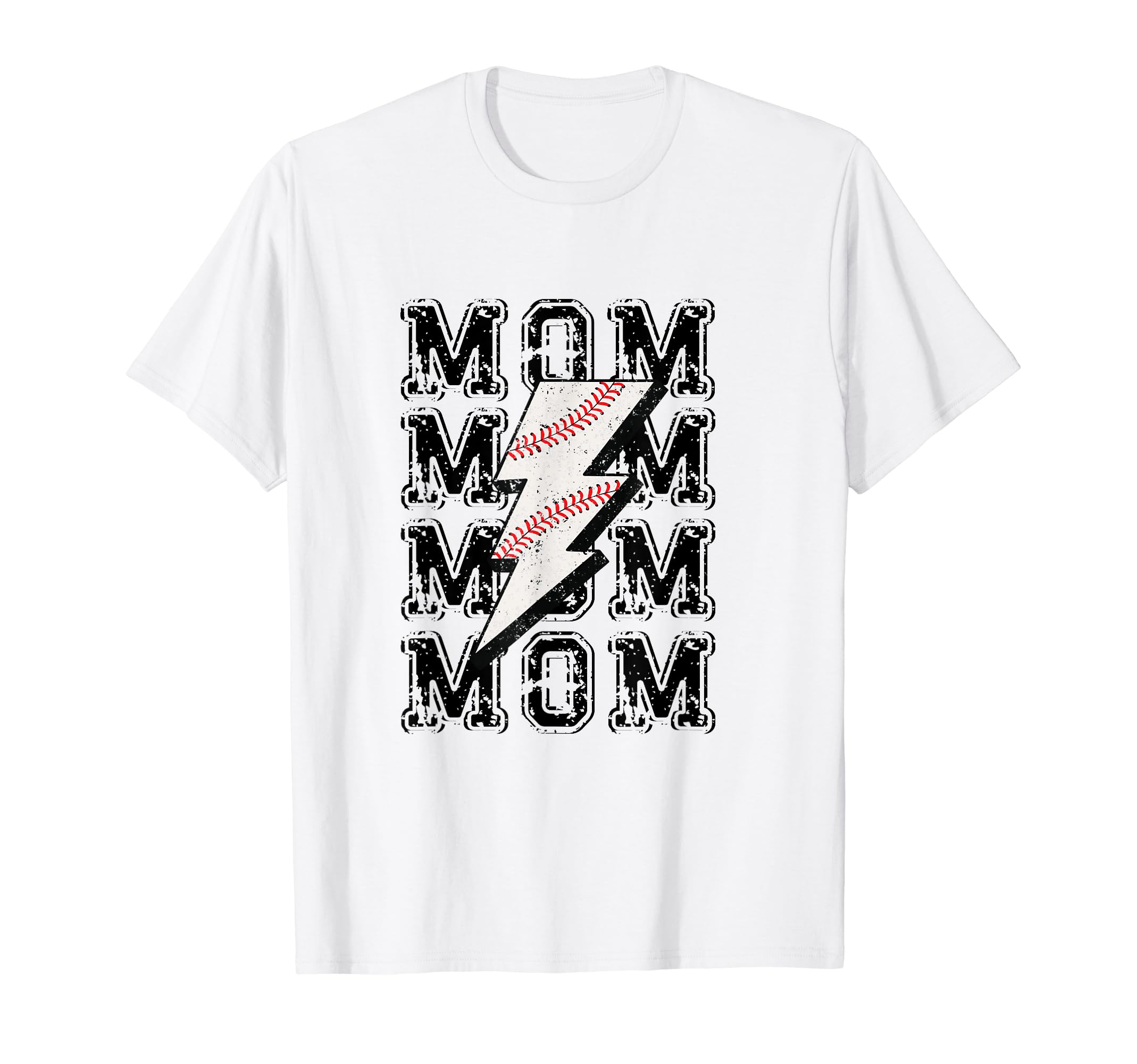 Baseball Mom Lightning Bolt T-Shirt - Fun Novelty Design Men Women - T-Shirt, Sweatshirt, Hoodie