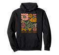 Groovy Boho Floral Patriotic Foxtrots Hoodie - Unique Graphic for Adults - T-Shirt, Sweatshirt, Hoodie