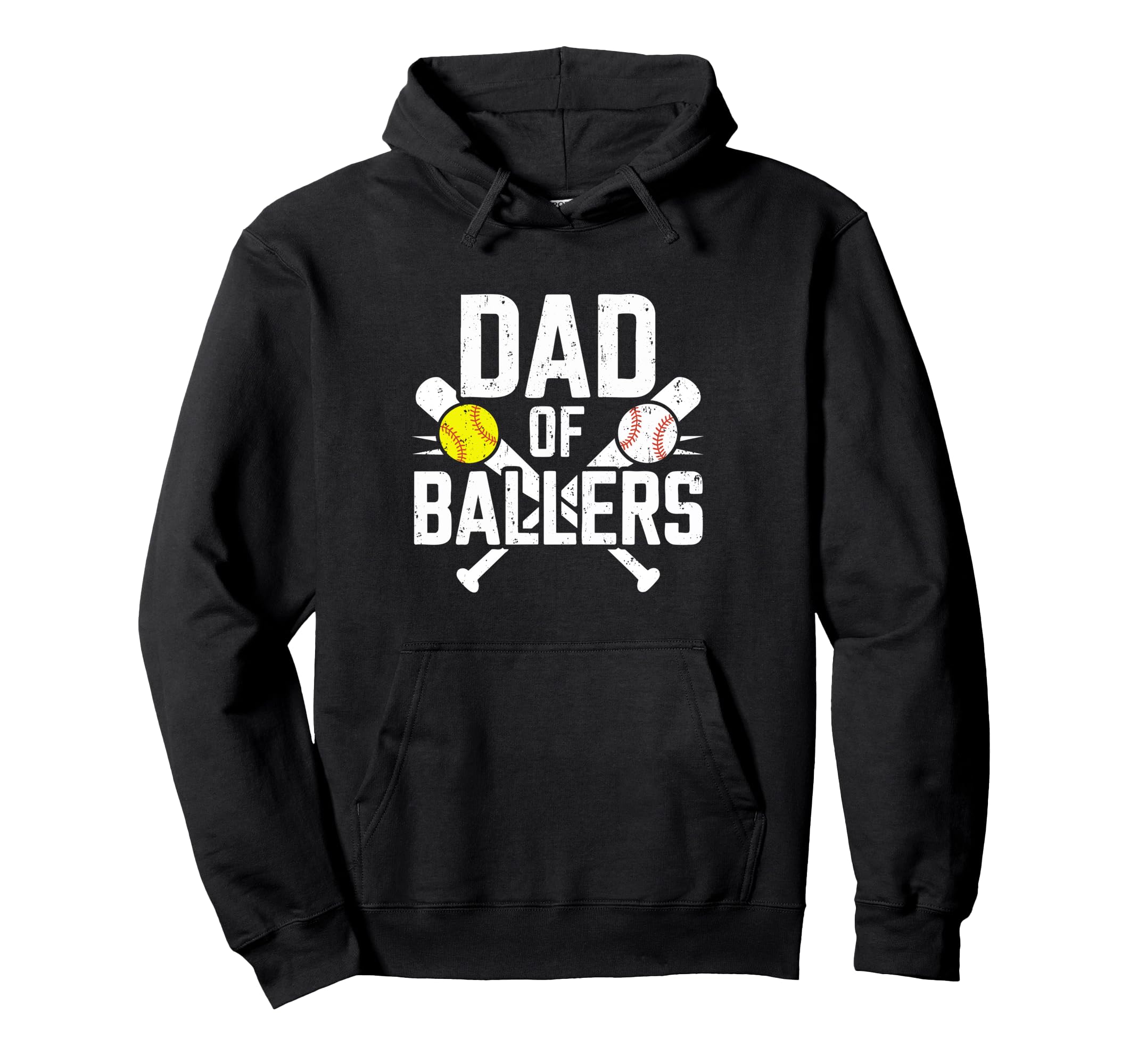 Dad Ballers Baseball Softball Daddy Hoodie - Custom Art Print Unisex - T-Shirt, Sweatshirt, Hoodie