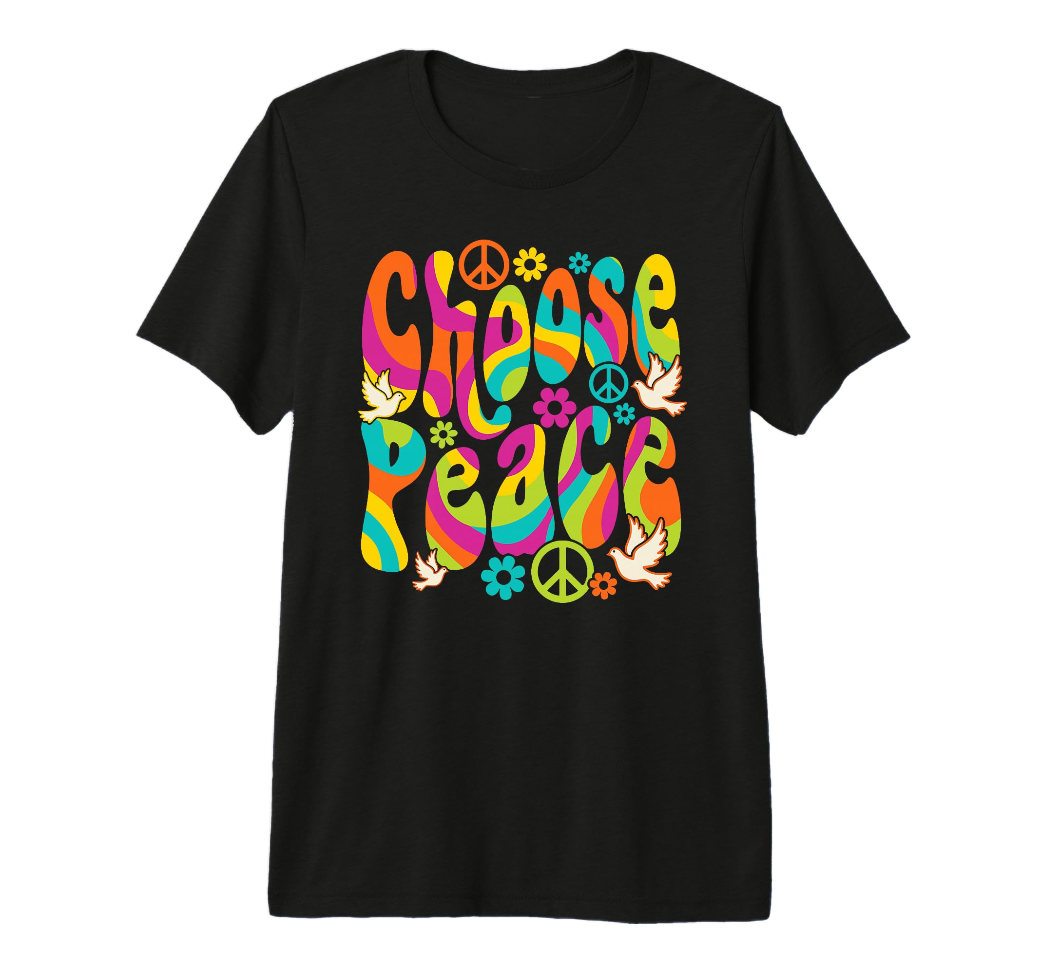 Chase Peace Groovy Hippie Flower Power T-Shirt - Novelty Apparel Men Women - T-Shirt, Sweatshirt, Hoodie
