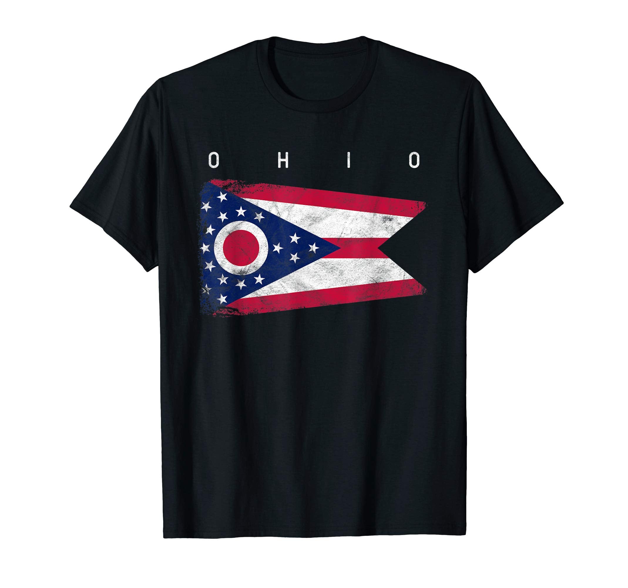 Ohio Distressed Home State Flag T-Shirt - Aesthetic Graphic Men Women - T-Shirt, Sweatshirt, Hoodie