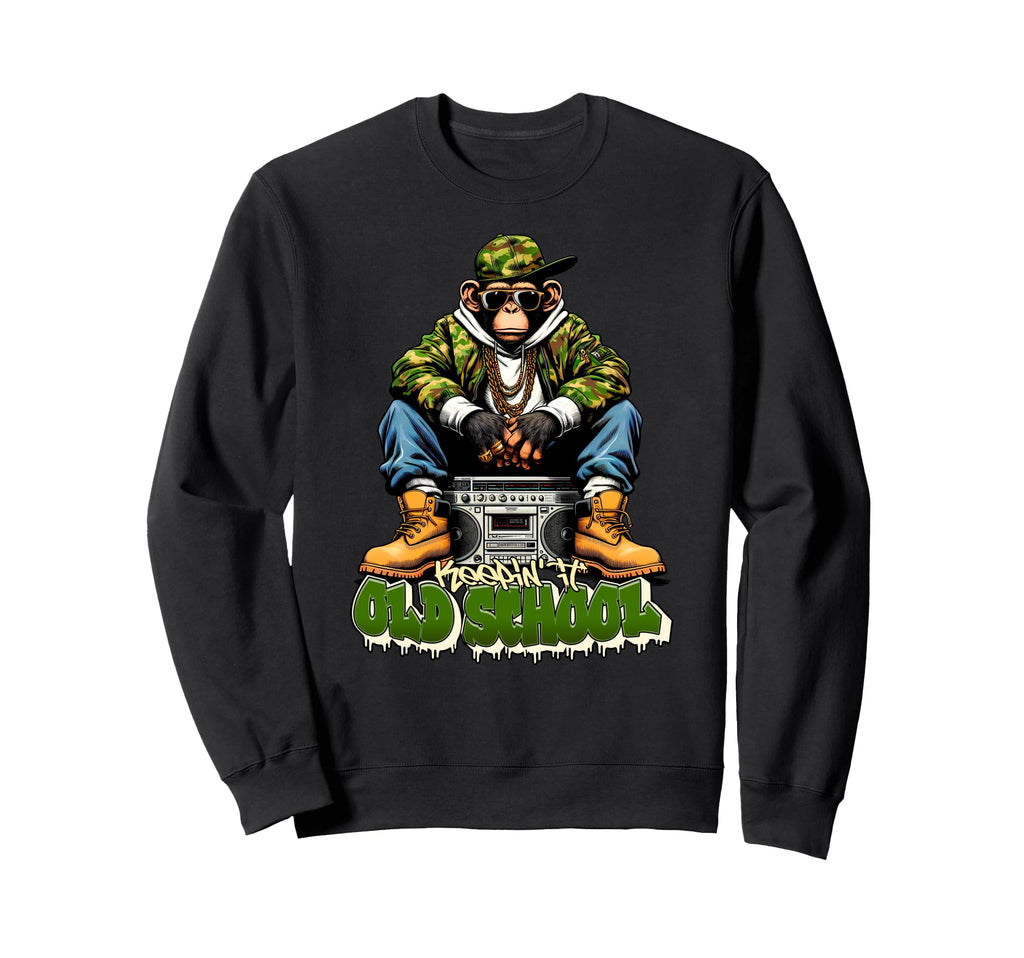 Keeping It Old School Hip Hop Bronx Sweatshirt - Fun Novelty Design Unisex - T-Shirt, Sweatshirt, Hoodie