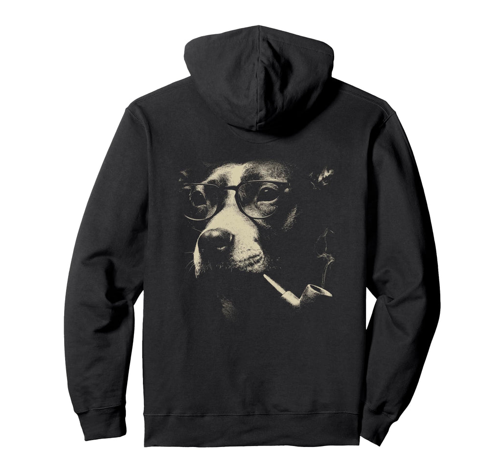 Pitbull Smoking Pipe Sunglasses Grunge Hoodie - Novelty Apparel Unisex - T-Shirt, Sweatshirt, Hoodie