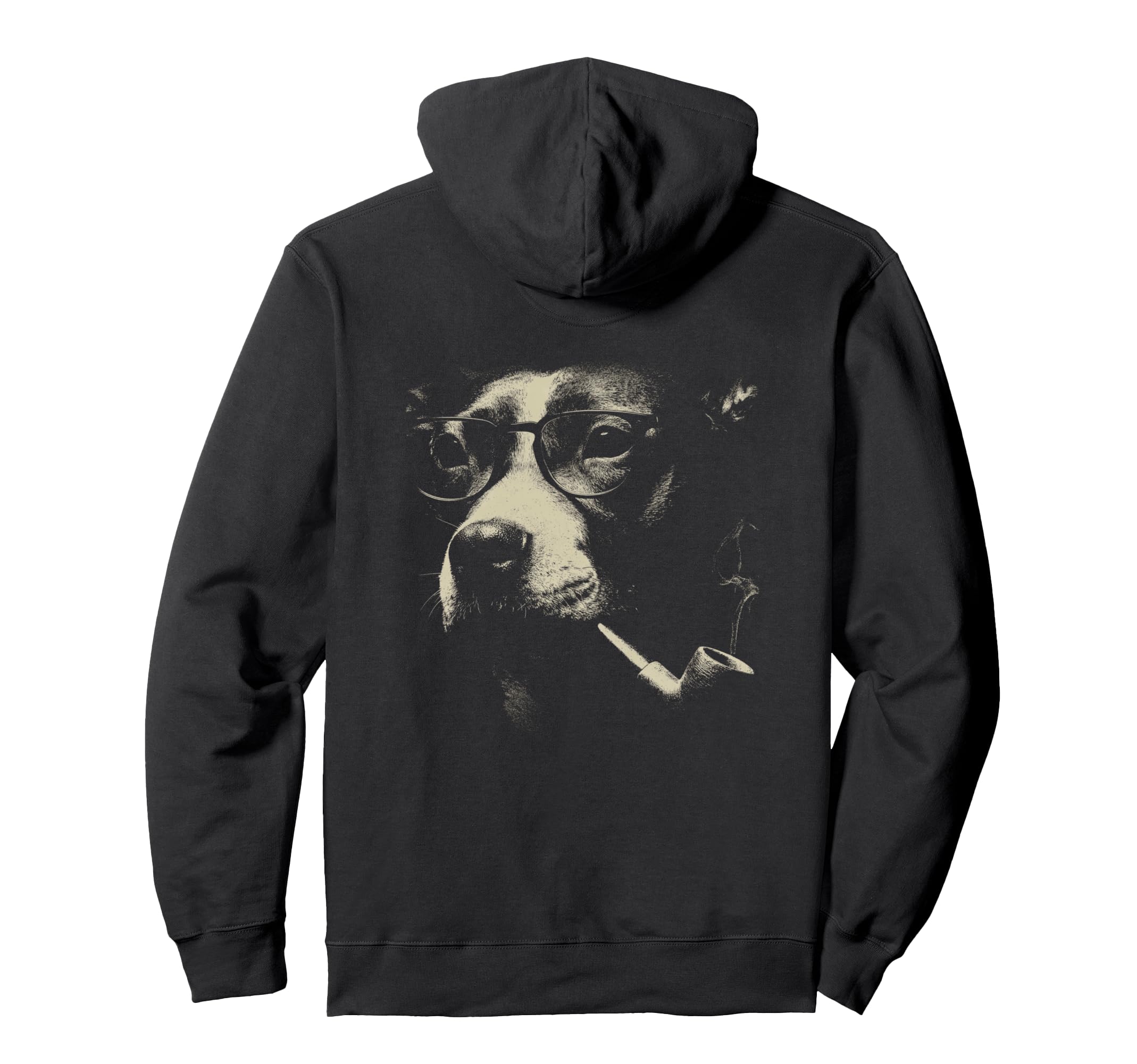 Pitbull Smoking Pipe Sunglasses Grunge Hoodie - Novelty Apparel Unisex - T-Shirt, Sweatshirt, Hoodie
