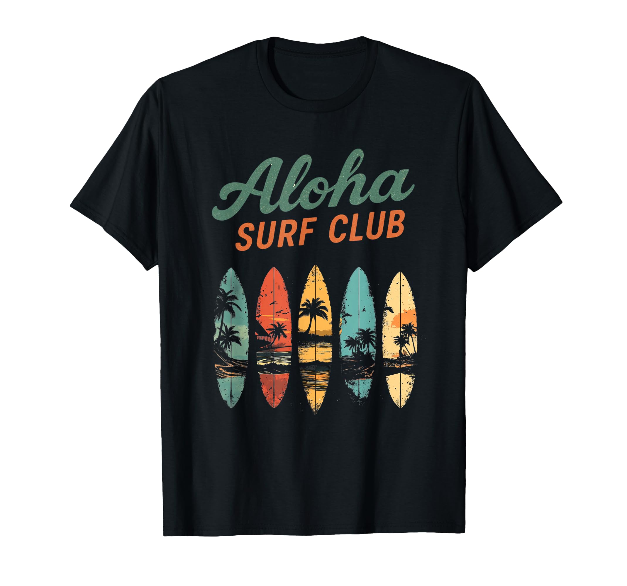 Aloha Surf Club Tropical Surfboards T-Shirt - Aesthetic Graphic Men Women - T-Shirt, Sweatshirt, Hoodie