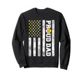 Proud Dad American Flag Funny Sweatshirt - Unique Graphic for Adults - T-Shirt, Sweatshirt, Hoodie