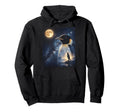 90S Penguin Howling Moon Y2K Aesthetic Hoodie - Novelty Apparel Men Women - T-Shirt, Sweatshirt, Hoodie