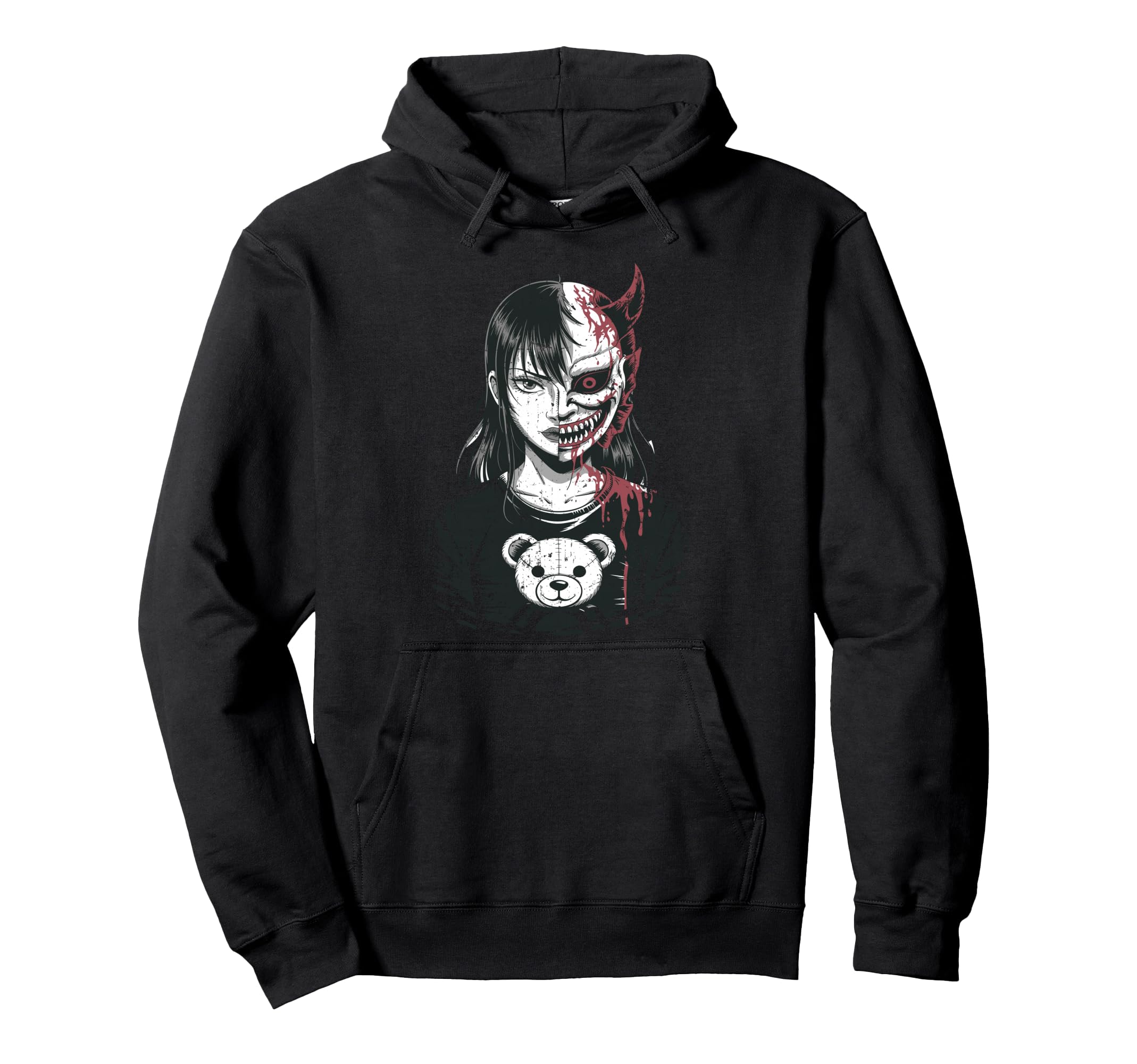 Japanese Horror Anime Manga Y2K Hannya Oni Hoodie - Graphic Print Unisex - T-Shirt, Sweatshirt, Hoodie