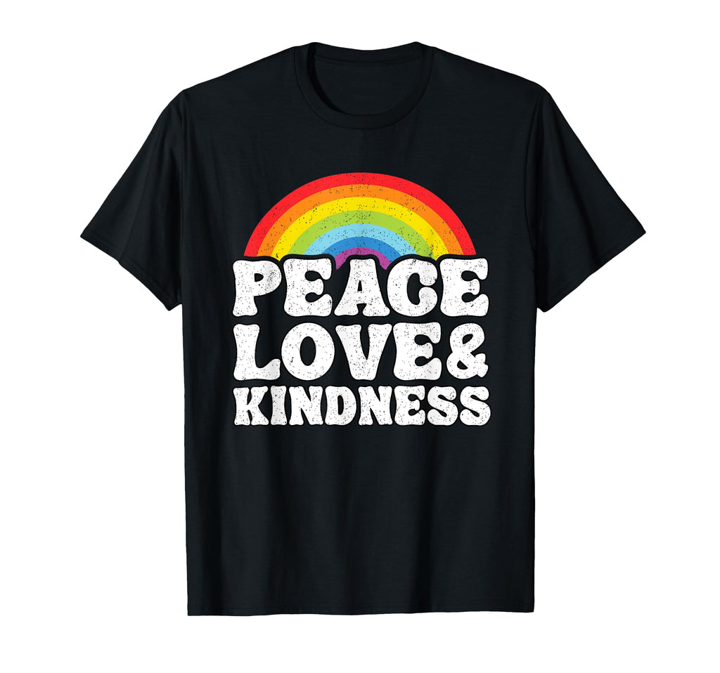 Anti Bullying Rainbow Peace Hippie T-Shirt - Minimalist Print Men Women - T-Shirt, Sweatshirt, Hoodie