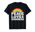 Anti Bullying Rainbow Peace Hippie T-Shirt - Minimalist Print Men Women - T-Shirt, Sweatshirt, Hoodie