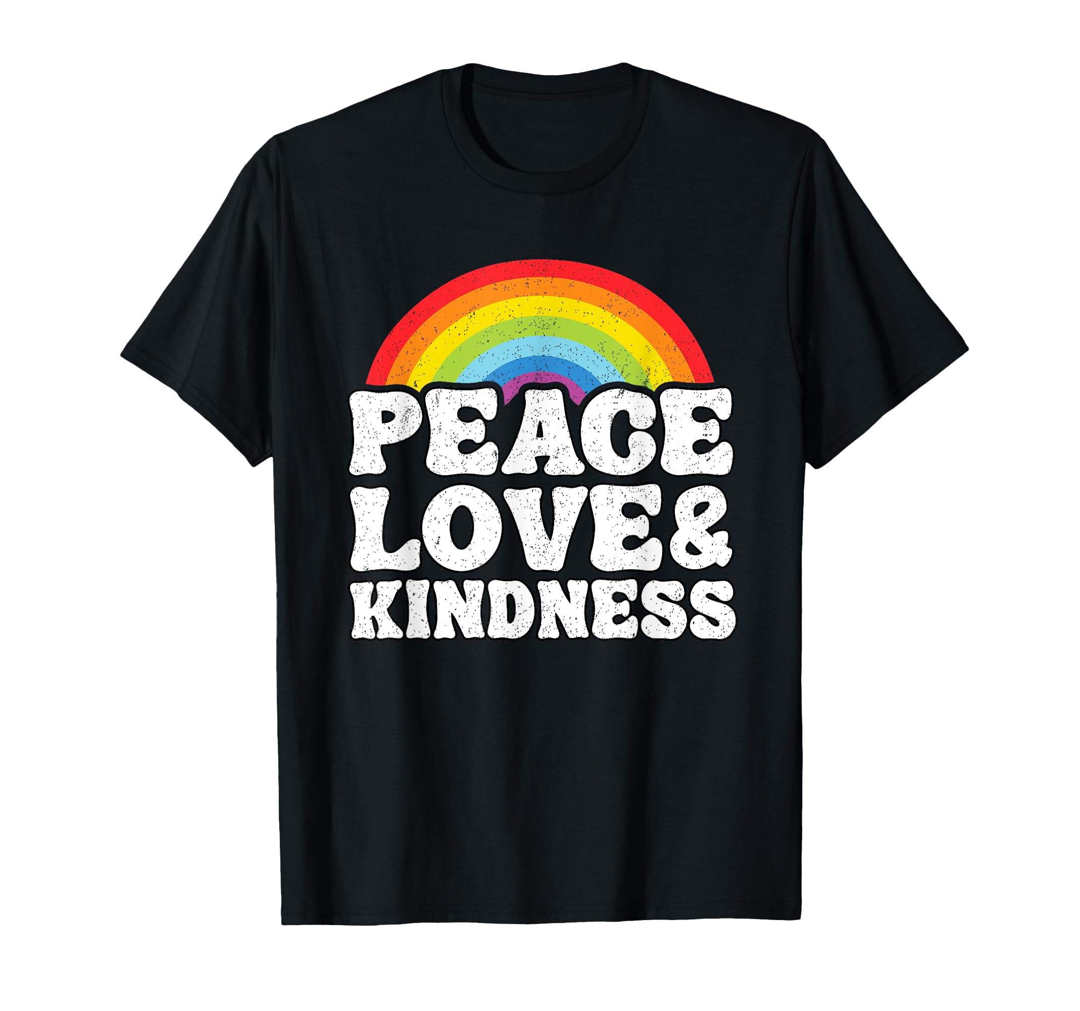 Anti Bullying Rainbow Peace Hippie T-Shirt - Minimalist Print Men Women - T-Shirt, Sweatshirt, Hoodie