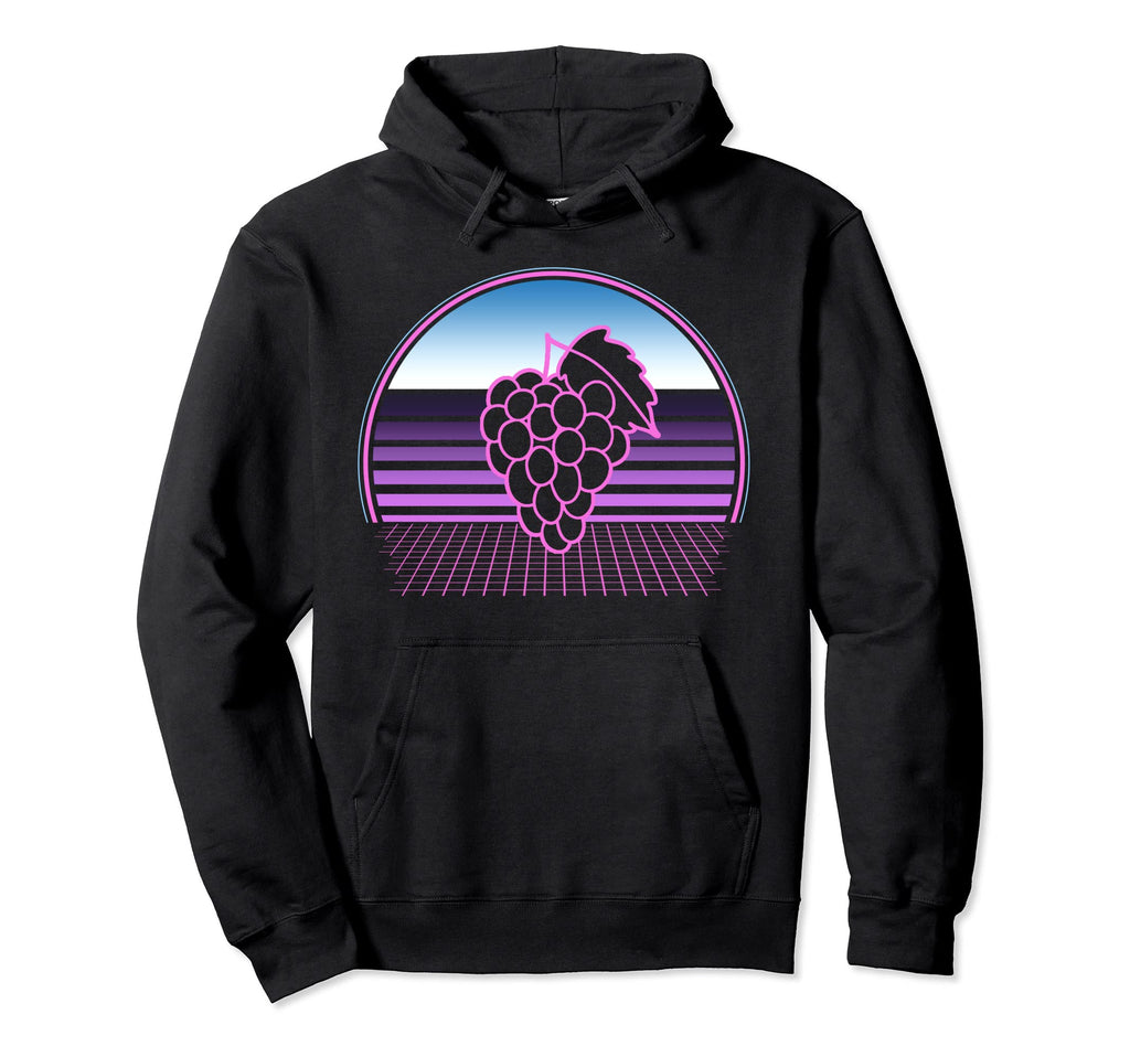 Grape Vines 80S Vaporwave Aesthetic Winery Hoodie - Novelty Apparel Unisex - T-Shirt, Sweatshirt, Hoodie