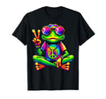 Hippie Tie Dye Frog 70S 60S Peace Sign T-Shirt - Trendy Graphic Men Women - T-Shirt, Sweatshirt, Hoodie