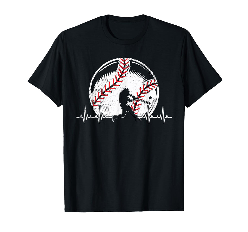 Baseball Heartbeat Gifts Who Love T-Shirt - Novelty Apparel for Adults - T-Shirt, Sweatshirt, Hoodie