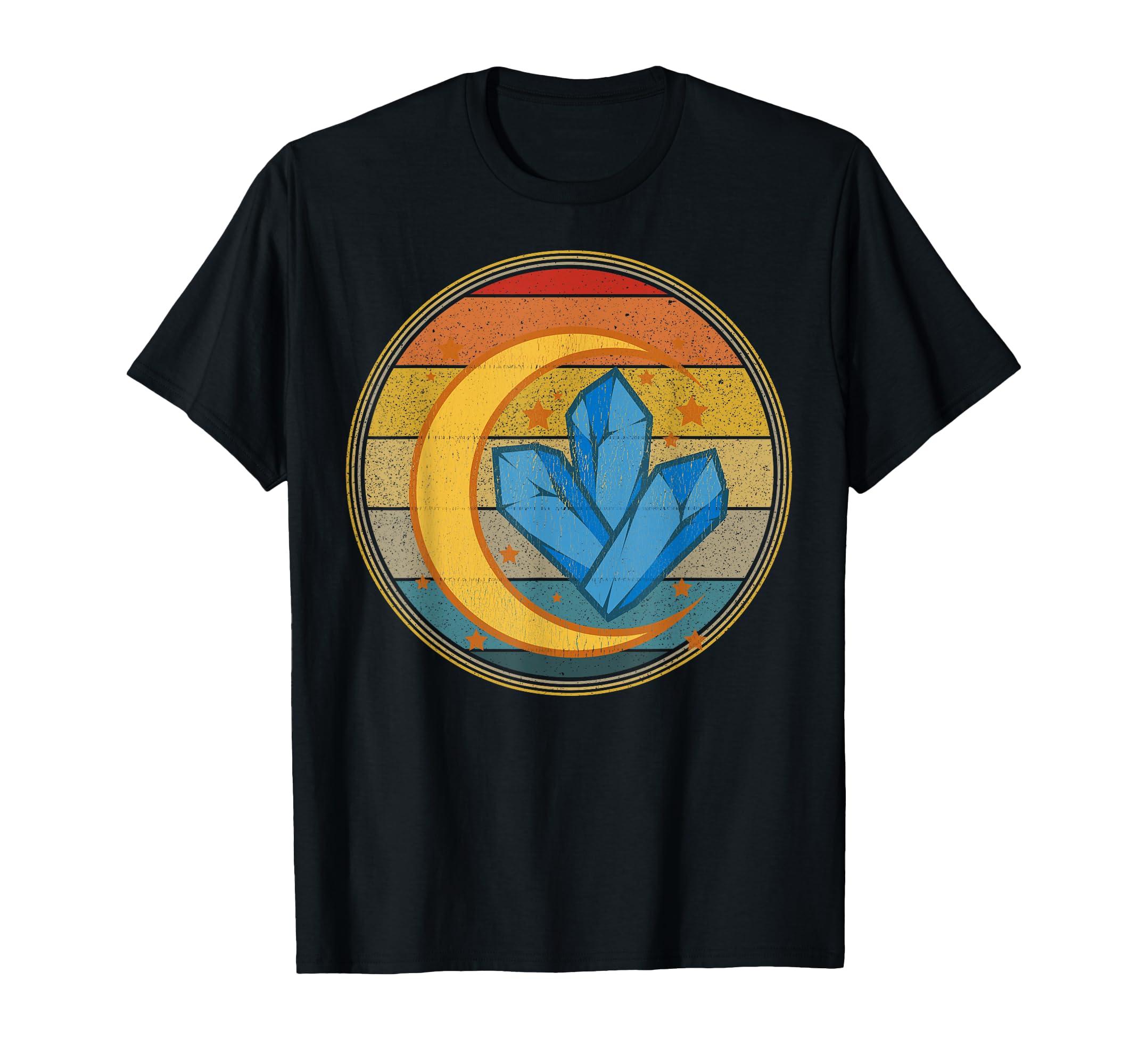 Celestial Gem Crystals Distressed T-Shirt - Unique Graphic Unisex - T-Shirt, Sweatshirt, Hoodie