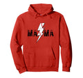 Baseball Mama Thunderbolt Hoodie - Fun Novelty Design Men Women - T-Shirt, Sweatshirt, Hoodie