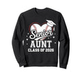 Senior Aunt Class 2026 Baseball Heart Sweatshirt - Graphic Print Unisex - T-Shirt, Sweatshirt, Hoodie