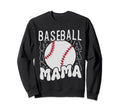 Groovy Baseball Mama Baseball Sons Game Sweatshirt - Graphic Print Unisex - T-Shirt, Sweatshirt, Hoodie