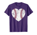 Baseball Heart Fun Mom Dad Softball Gift T-Shirt - Graphic Print for Adults - T-Shirt, Sweatshirt, Hoodie