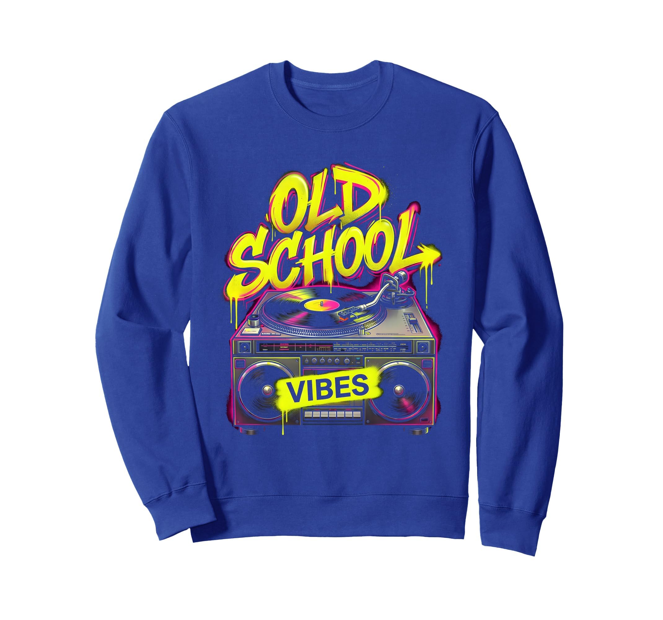 Old School Vibes Hip Hop Sweatshirt - Graphic Print Men Women - T-Shirt, Sweatshirt, Hoodie
