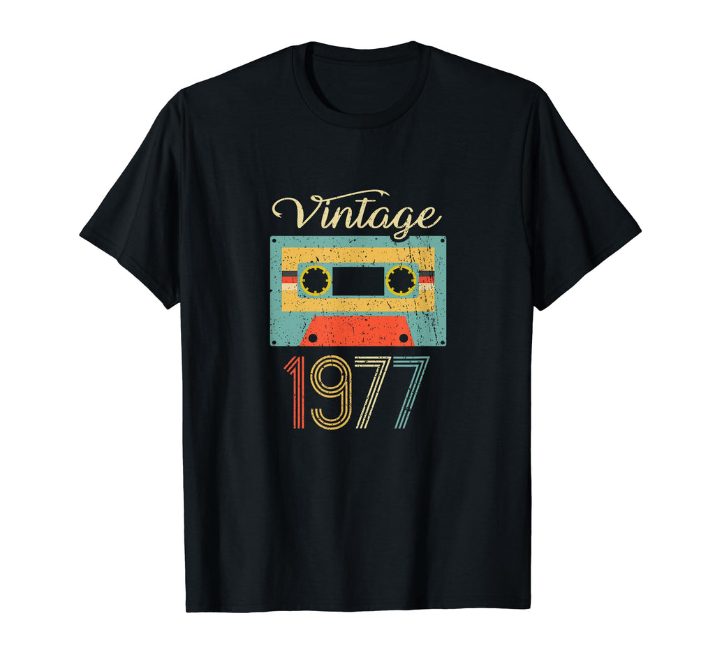 1977 45Th Birthday Cassette Tape T-Shirt - Minimalist Print for Adults - T-Shirt, Sweatshirt, Hoodie