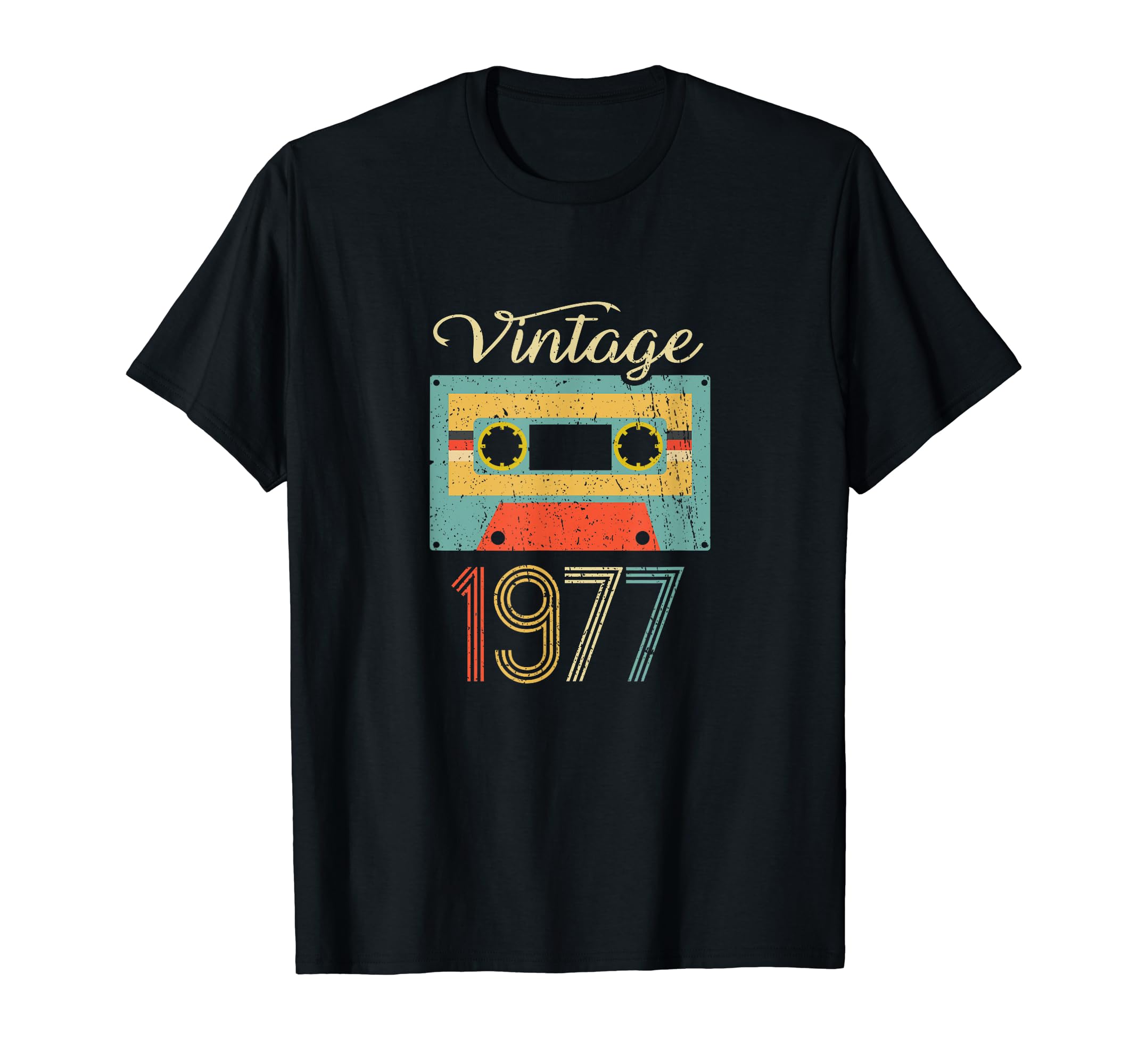 1977 45Th Birthday Cassette Tape T-Shirt - Minimalist Print for Adults - T-Shirt, Sweatshirt, Hoodie