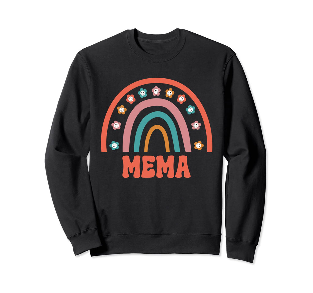 Mema Groovy Grandma Rainbow Boho Sweatshirt - Casual Everyday Wear Unisex - T-Shirt, Sweatshirt, Hoodie