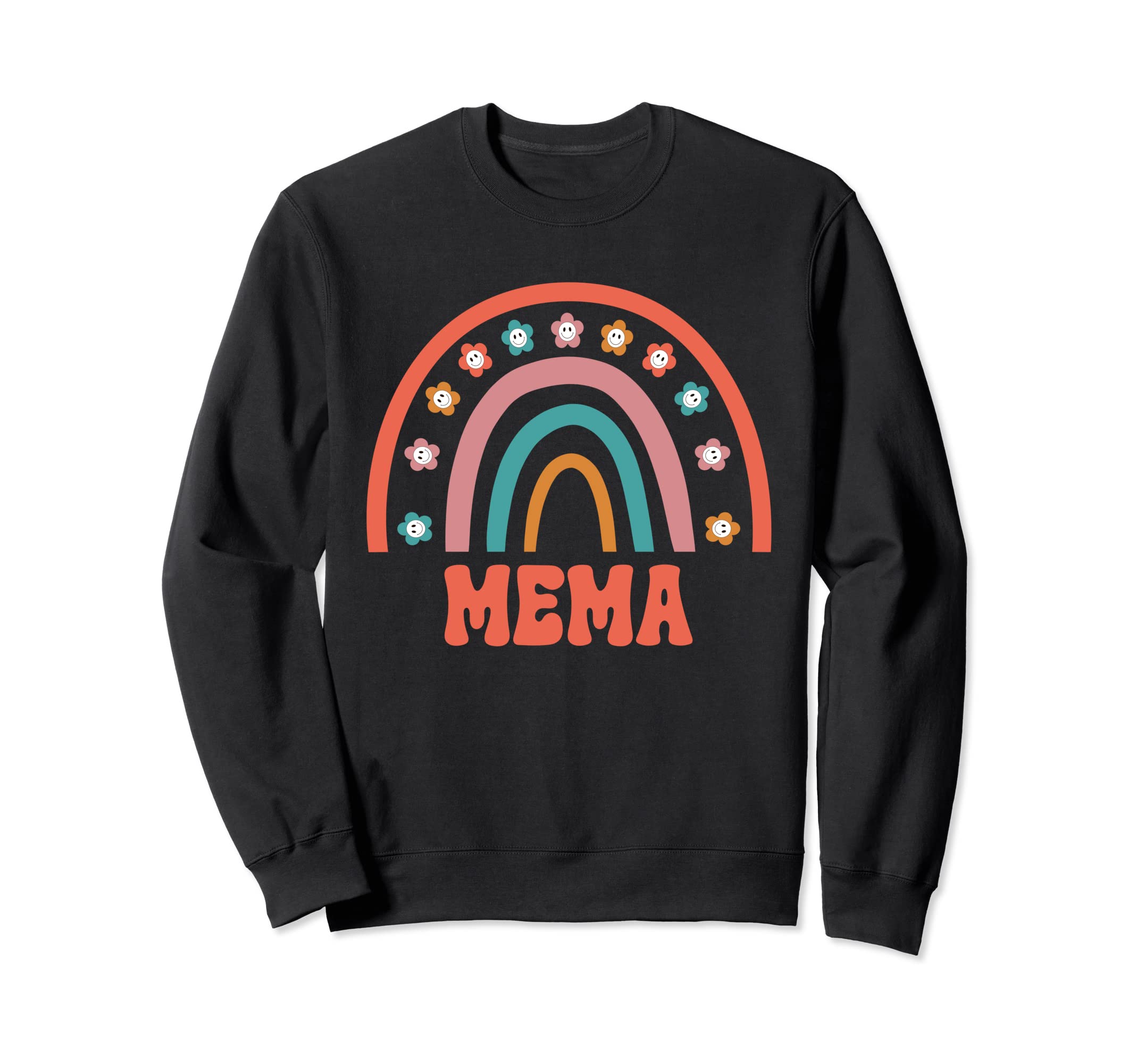Mema Groovy Grandma Rainbow Boho Sweatshirt - Casual Everyday Wear Unisex - T-Shirt, Sweatshirt, Hoodie